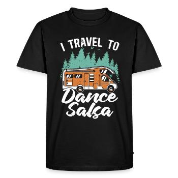 Salsa Dance I Travel To Dance Salsa Mambo Music - Men's Premium Organic T-Shirt - black - Front - Nico (187cm)