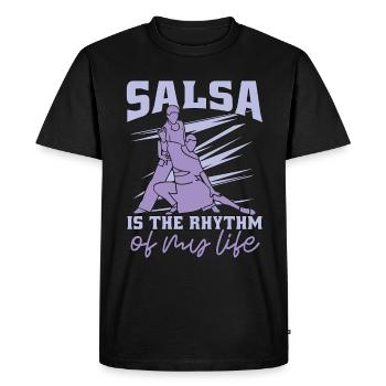 Salsa Dance Salsa Is The Rhythm Of Mambo Music - Men's Premium Organic T-Shirt - black - Front - Nico (187cm)