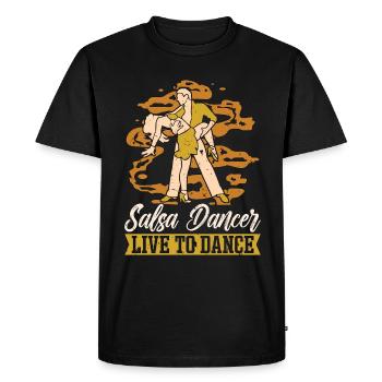 Salsa Dancer Live To Mambo Dancing Salsa Dancer - Men's Premium Organic T-Shirt - black - Front - Nico (187cm)