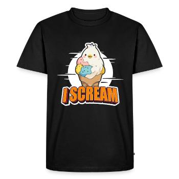 Calopsittes I Scream Birdwatcher Calopsitte Amoureux - T-shirt Premium bio Homme - noir - Devant - Nico (187cm)