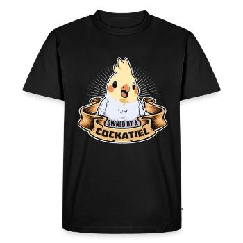 Calopsitte appartenant à un oiseau d’ornement calopsitte - T-shirt Premium bio Homme - noir - Devant - Nico (187cm)
