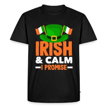 Drôle d’irlandais Irlande cadeau - T-shirt Premium bio Homme - noir - Devant - Nico (187cm)