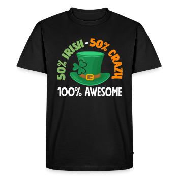 Funny Irishman Ireland Gift - Men's Premium Organic T-Shirt - black - Front - Nico (187cm)