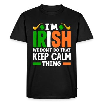 Drôle d’irlandais Irlande cadeau - T-shirt Premium bio Homme - noir - Devant - Nico (187cm)