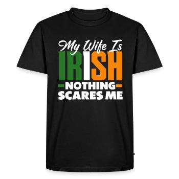 Drôle d’irlandais Irlande cadeau - T-shirt Premium bio Homme - noir - Devant - Nico (187cm)