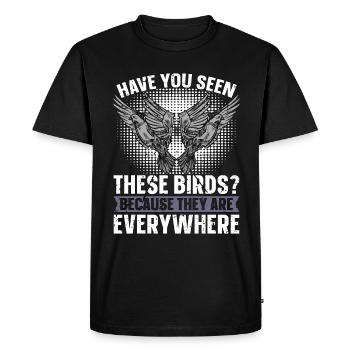 Pigeon voyageur Avez-vous vu ces pigeons d’élevage - T-shirt Premium bio Homme - noir - Devant - Nico (187cm)