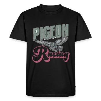 Pigeon voyageur Racing Observation des oiseaux Pigeon Éleveur - T-shirt Premium bio Homme - noir - Devant - Nico (187cm)