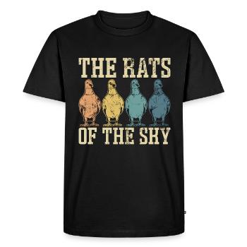 Pigeon voyageur Les rats du ciel Observation des oiseaux - T-shirt Premium bio Homme - noir - Devant - Nico (187cm)