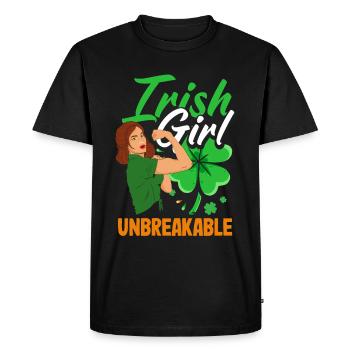 Drôle d’irlandais Irlande cadeau - T-shirt Premium bio Homme - noir - Devant - Nico (187cm)
