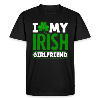 Drôle d’irlandais Irlande cadeau - T-shirt Premium bio Homme - noir - Devant - Nico (187cm)