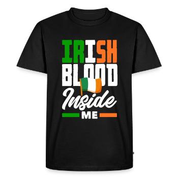 Drôle d’irlandais Irlande cadeau - T-shirt Premium bio Homme - noir - Devant - Nico (187cm)