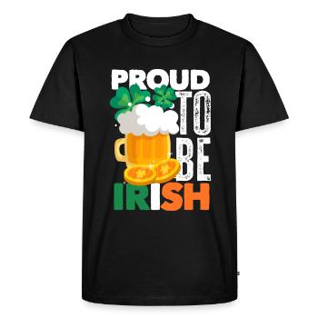 Drôle d’irlandais Irlande cadeau - T-shirt Premium bio Homme - noir - Devant - Nico (187cm)