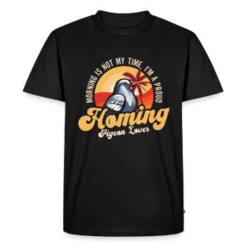 Le matin du pigeon voyageur n’est pas ma course de pigeons - T-shirt Premium bio Homme - noir - Devant - Nico (187cm)