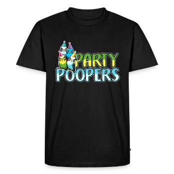 Perruche Party Poopers oiseau ornemental Perruche amateur - T-shirt Premium bio Homme - noir - Devant - Nico (187cm)