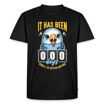 Perruche Cela fait 0000 jours Perruche Perruche Amoureux - T-shirt Premium bio Homme - noir - Devant - Nico (187cm)