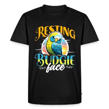 Perruche au repos Perruche visage Perruche Bird Lover - T-shirt Premium bio Homme - noir - Devant - Nico (187cm)