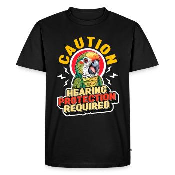 Conure Caution Protection auditive Conure Owner - T-shirt Premium bio Homme - noir - Devant - Nico (187cm)
