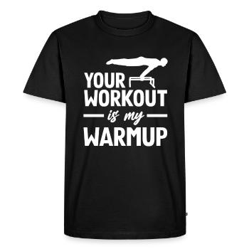 Entraînement de callisthénie Entraînement de remise en forme - T-shirt Premium bio Homme - noir - Devant - Nico (187cm)