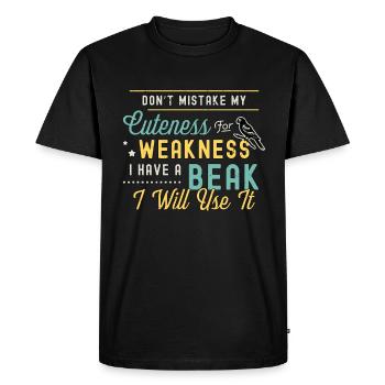 Conure Ne confondez pas ma mignonnerie Soleil Conure Amoureuse - T-shirt Premium bio Homme - noir - Devant - Nico (187cm)