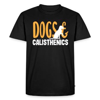 Entraînement de callisthénie Entraînement de remise en forme - T-shirt Premium bio Homme - noir - Devant - Nico (187cm)