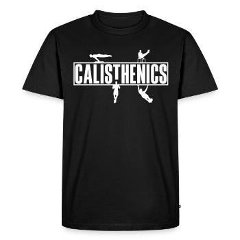 Entraînement de gymnastique suédoise Entraînement de fitness - T-shirt Premium bio Homme - noir - Devant - Nico (187cm)