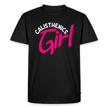 Entraînement de callisthénie Entraînement de remise en forme - T-shirt Premium bio Homme - noir - Devant - Nico (187cm)