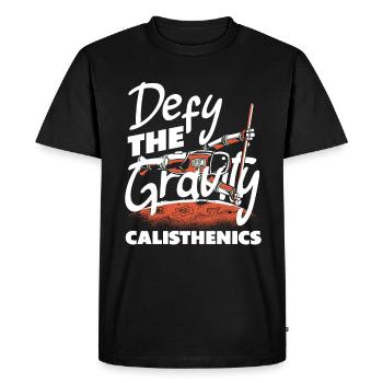Entraînement de callisthénie Entraînement de remise en forme - T-shirt Premium bio Homme - noir - Devant - Nico (187cm)