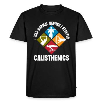 Entraînement de gymnastique suédoise Entraînement de fitness - T-shirt Premium bio Homme - noir - Devant - Nico (187cm)