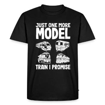 Drôle de Train amant Trains Locomotive cadeau - T-shirt Premium bio Homme - noir - Devant - Nico (187cm)