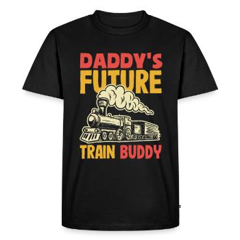 Drôle de Train amant Trains Locomotive cadeau - T-shirt Premium bio Homme - noir - Devant - Nico (187cm)