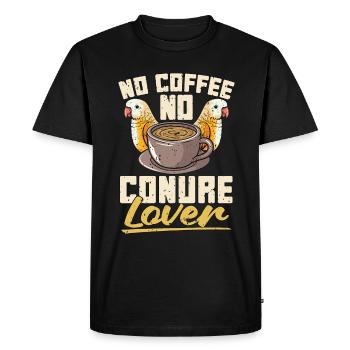 Conure Amateur Pas De Café Pas De Soleil Conure Amateur De Café - T-shirt Premium bio Homme - noir - Devant - Nico (187cm)