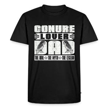 Conure Amant Papa L’Idole Le Mythe Le Soleil Conure - T-shirt Premium bio Homme - noir - Devant - Nico (187cm)