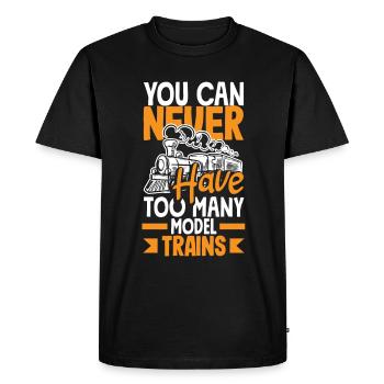Drôle de Train amant Trains Locomotive cadeau - T-shirt Premium bio Homme - noir - Devant - Nico (187cm)