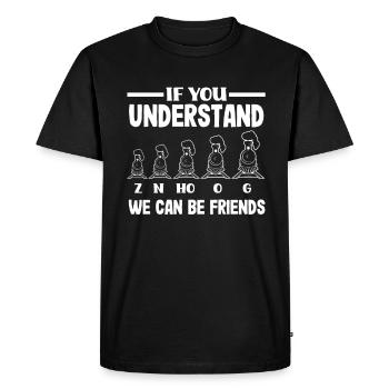 Drôle de Train amant Trains Locomotive cadeau - T-shirt Premium bio Homme - noir - Devant - Nico (187cm)