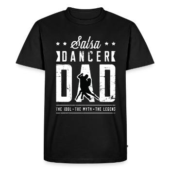 Danseur de salsa Papa L’idole Le mythe Danse Sport - T-shirt Premium bio Homme - noir - Devant - Nico (187cm)
