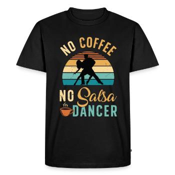 Salsa Dancer No Coffee No Salsa Music Coffee Lover - Men's Premium Organic T-Shirt - black - Front - Nico (187cm)