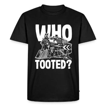 Drôle de Train amant Trains Locomotive cadeau - T-shirt Premium bio Homme - noir - Devant - Nico (187cm)
