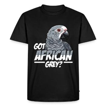 J’ai un propriétaire d’oiseau gris africain amoureux du gris africain - T-shirt Premium bio Homme - noir - Devant - Nico (187cm)