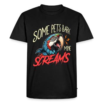 Ara oiseau certains animaux de compagnie écorce ornithologie ara amant - T-shirt Premium bio Homme - noir - Devant - Nico (187cm)