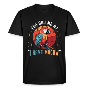 Ara oiseau vous m’avez eu à j’ai perroquet ara amant - T-shirt Premium bio Homme - noir - Devant - Nico (187cm)