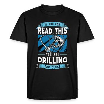 Pêche sur glace Si vous pouvez lire ceci, vous Amateur de pêche - T-shirt Premium bio Homme - noir - Devant - Nico (187cm)