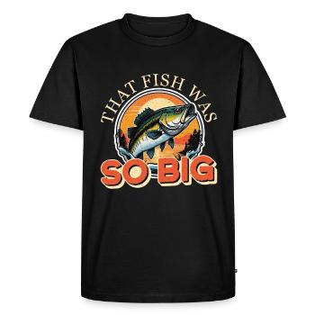 Bass Fishing That Fish Was So Big Largemouth Bass - Men's Premium Organic T-Shirt - black - Front - Nico (187cm)
