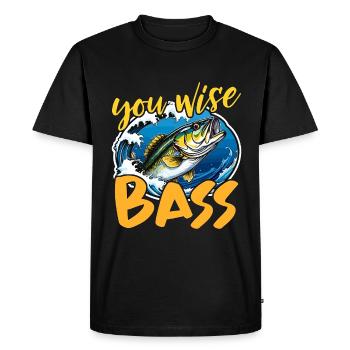 Pêche à l’achigan You Wise Bass Pêcheurs à la mouche - T-shirt Premium bio Homme - noir - Devant - Nico (187cm)
