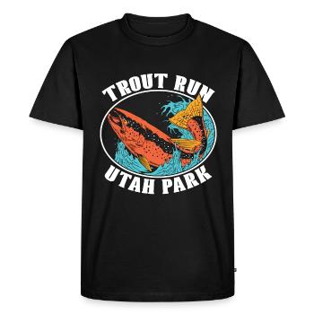 Trout Fishing Trout Run Utah Park Sportfishing - Men's Premium Organic T-Shirt - black - Front - Nico (187cm)