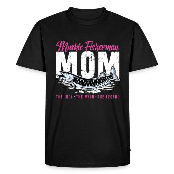 Muskie Pêcheur Maman L’Idole L’Amateur De Pêche - T-shirt Premium bio Homme - noir - Devant - Nico (187cm)