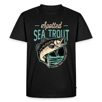 Trout Fishing Spotted Sea Trout Fishing Angler - Men's Premium Organic T-Shirt - black - Front - Nico (187cm)