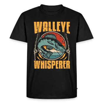 Walleye Fishing Walleye Whisperer Fishing Lover - Men's Premium Organic T-Shirt - black - Front - Nico (187cm)