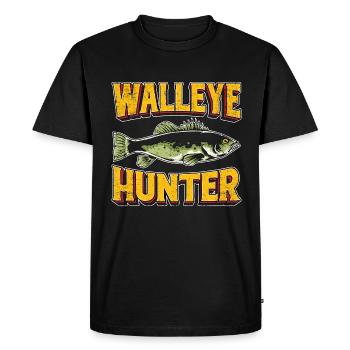 Walleye Fishing Walleye Hunter Fisherman Boating - Men's Premium Organic T-Shirt - black - Front - Nico (187cm)