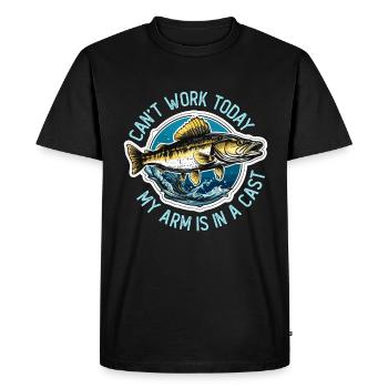 La pêche au doré ne peut pas fonctionner aujourd’hui, mon amateur de pêche - T-shirt Premium bio Homme - noir - Devant - Nico (187cm)