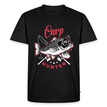 Carp Fishing Carp Hunter Sport Fishing Fishermen - Men's Premium Organic T-Shirt - black - Front - Nico (187cm)